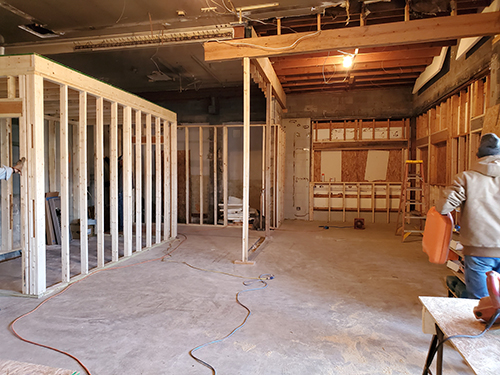 Interior framing on January 6th
