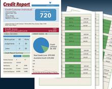 photo of credit report papers