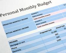 monthly budget speadsheet
