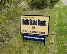 bath bank sign for mortgage or construction
